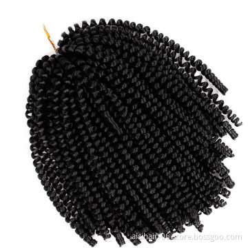 Aisi Beauty Wholesale Cheap Vendor Hotselling 8 Inch Kinky Curly Spring Twist Synthetic Crochet Braiding Hair Extensions